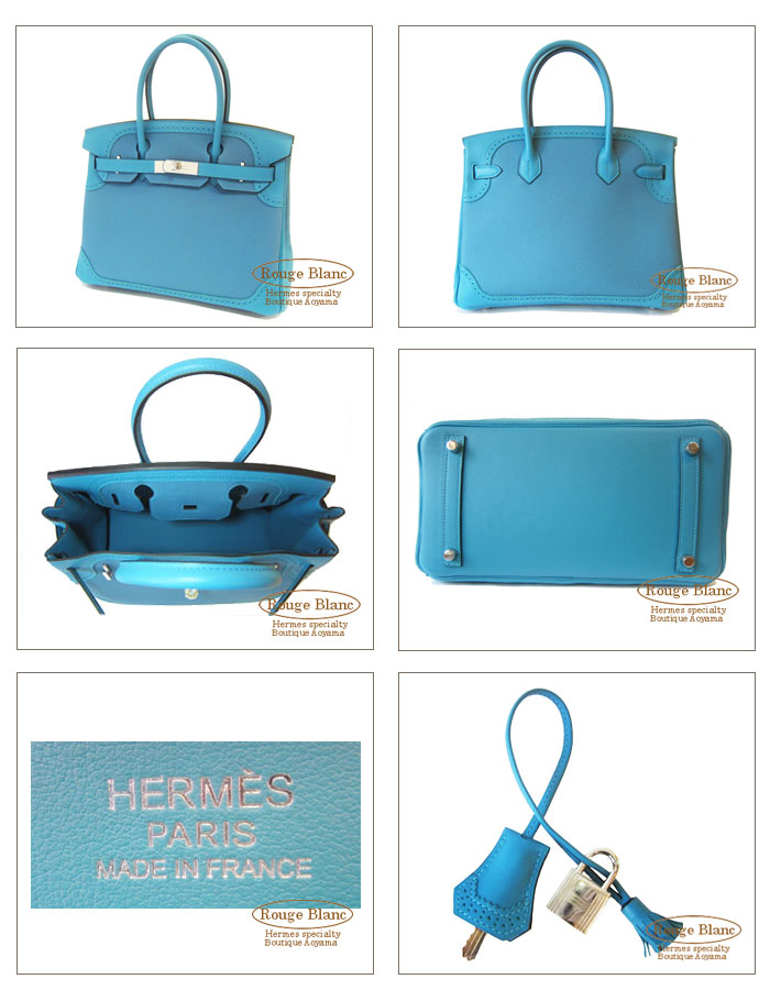 エルメス バーキンギリーズ30 ターコイズ トゴ×スイフト S金具【新品  
