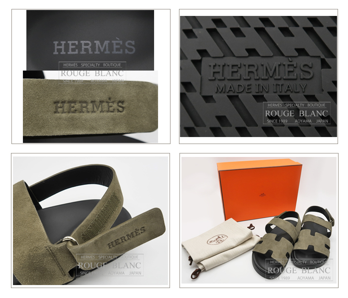 エルメス メンズ サンダル ”ジーニアス” ヴェールツンドラ #41 【新品】 HERMES Men's Sandal "Genius