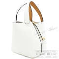 ◎本物 HERMES ピコタン ロック PM 18 ◻︎O刻印 ホワイトグレイ エルメス ピコタンロック エクラ PM/18 ニューホワイト×セサミ